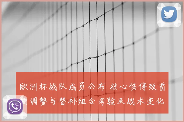 欧洲杯战队成员公布 核心伤停致首发调整与替补组合考验及战术变化