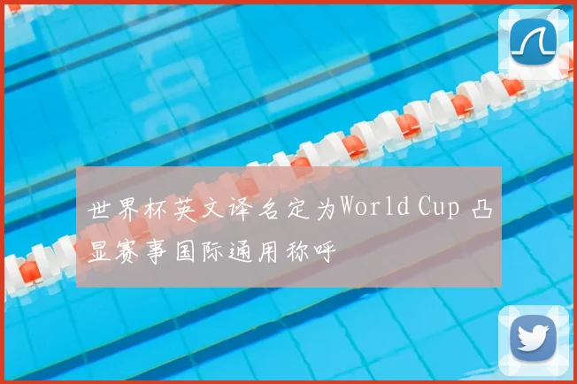 世界杯英文译名定为World Cup 凸显赛事国际通用称呼